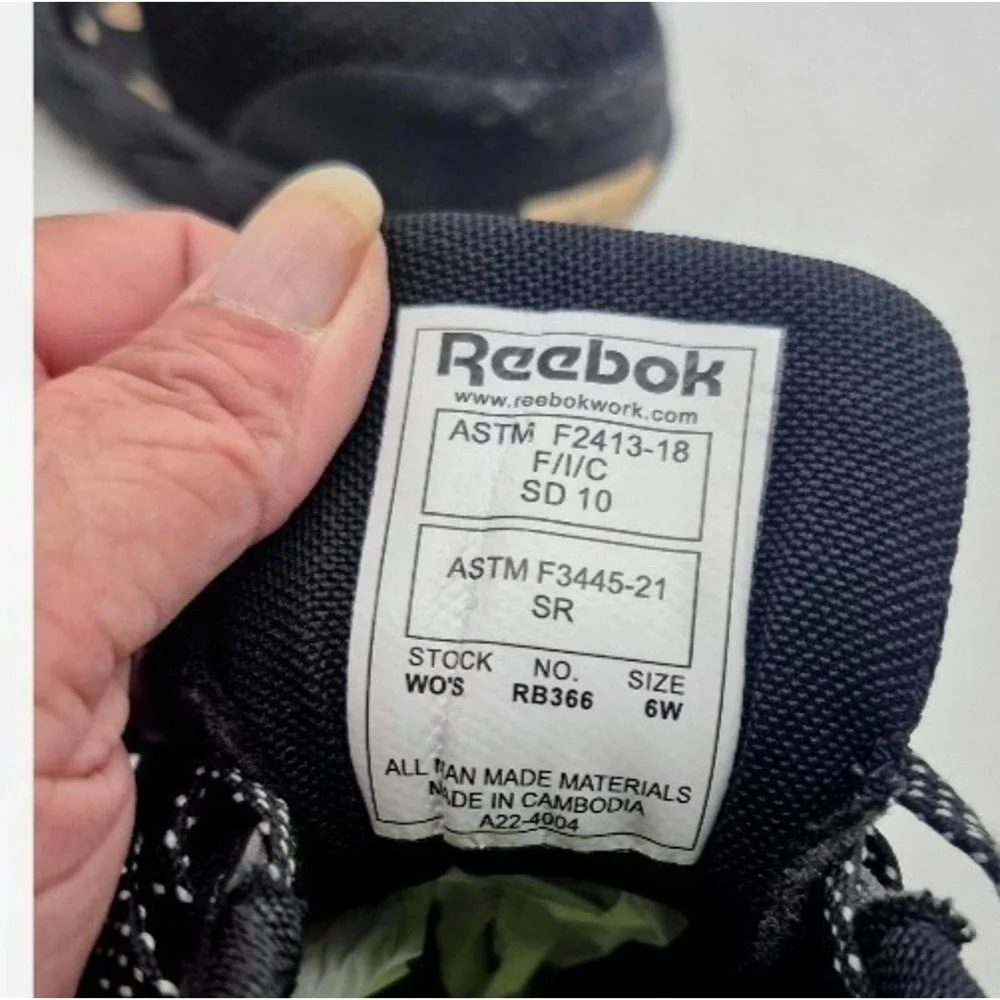 Reebok Nanoflex TR Work RB366 Camo Composite Safety Toe Shoes Women’s Size 6W
